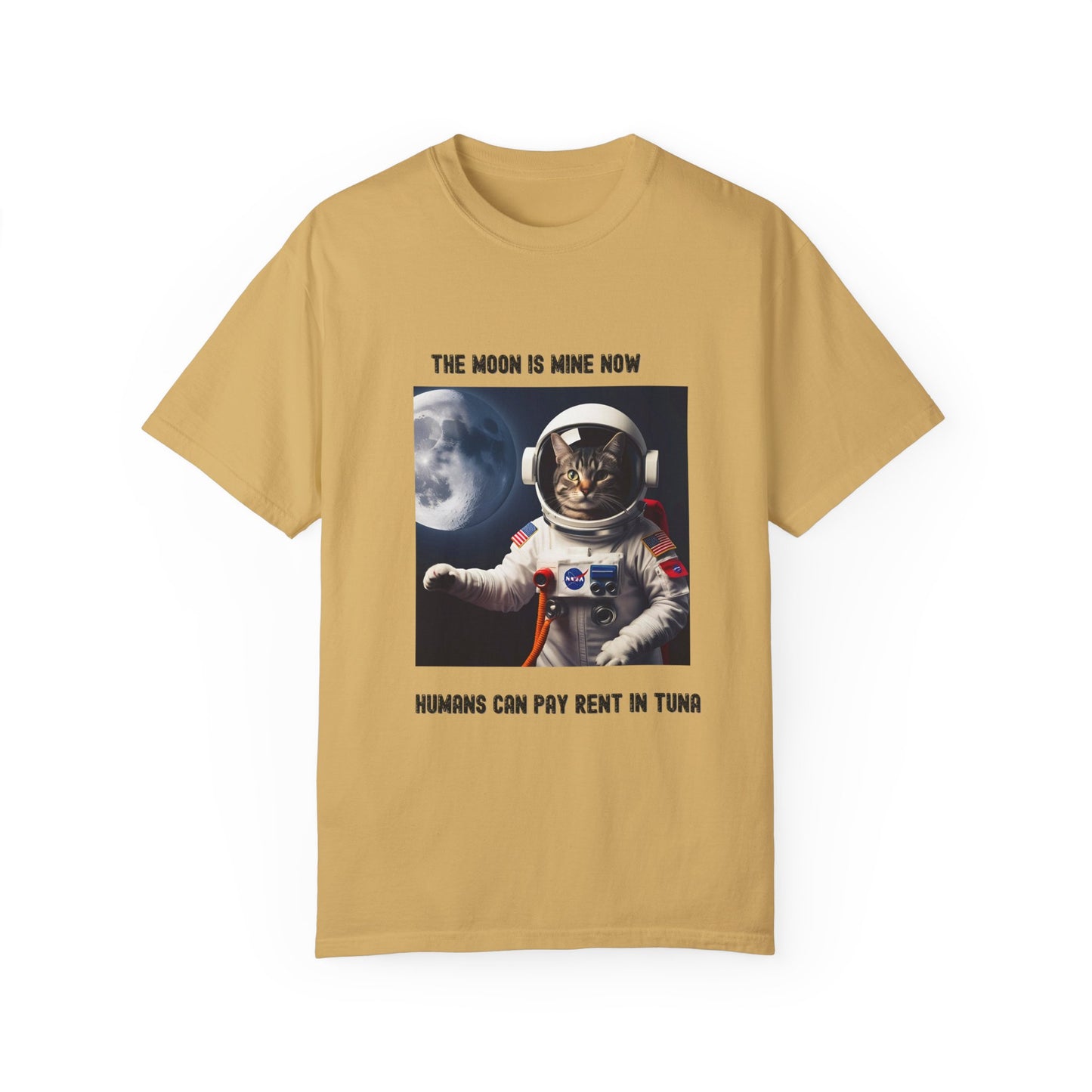 Astronaut Cat T-shirt - The Moon is Mine Now, Funny Cat Tee, Unisex Space Shirt, Gifts for Cat Lovers, Cool Graphic Tee