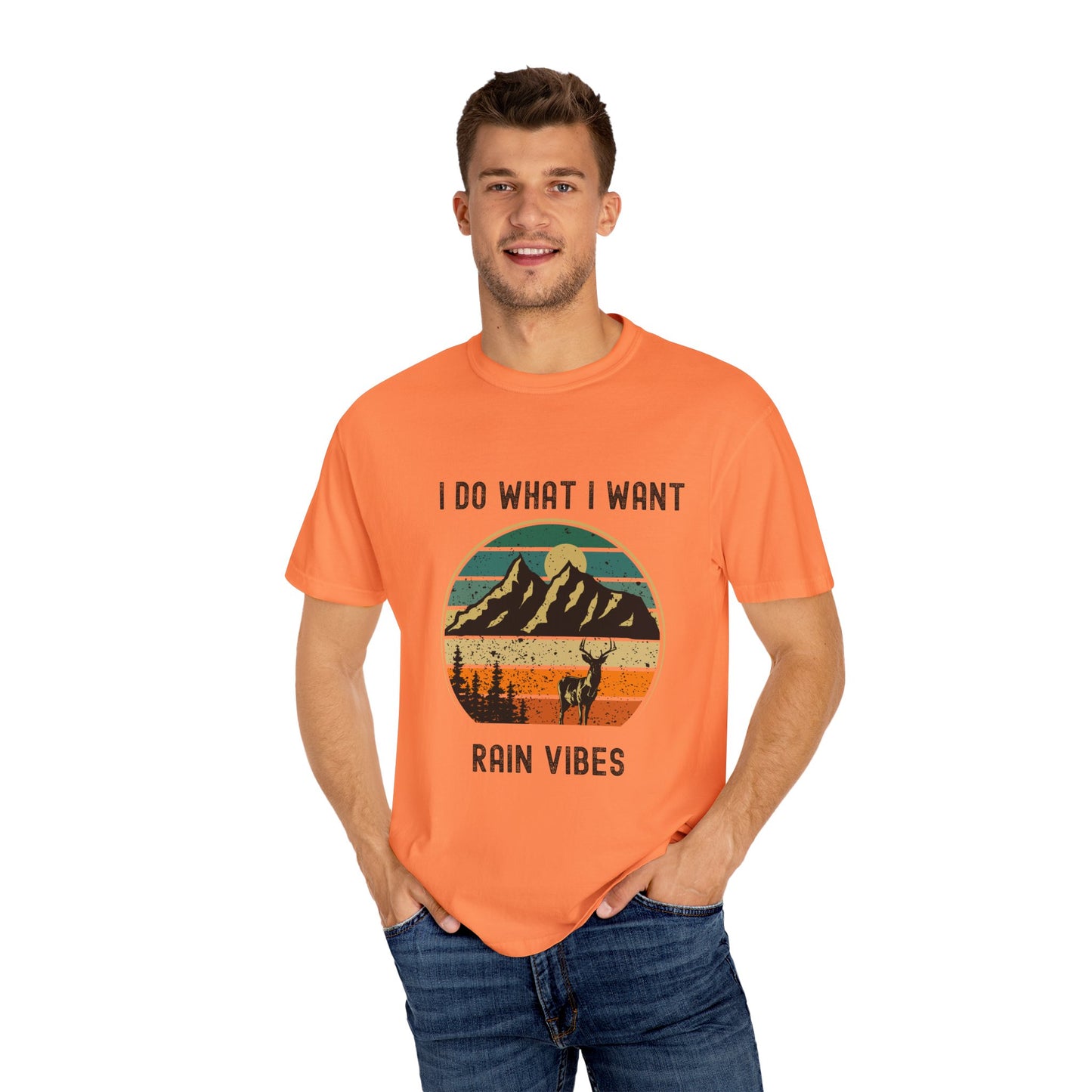 Adventure Ready Unisex T-shirt - "I Do What I Want, Rain Vibes" - Perfect Gift for Nature Lovers, Outdoor Enthusiasts, Summer Festivals,