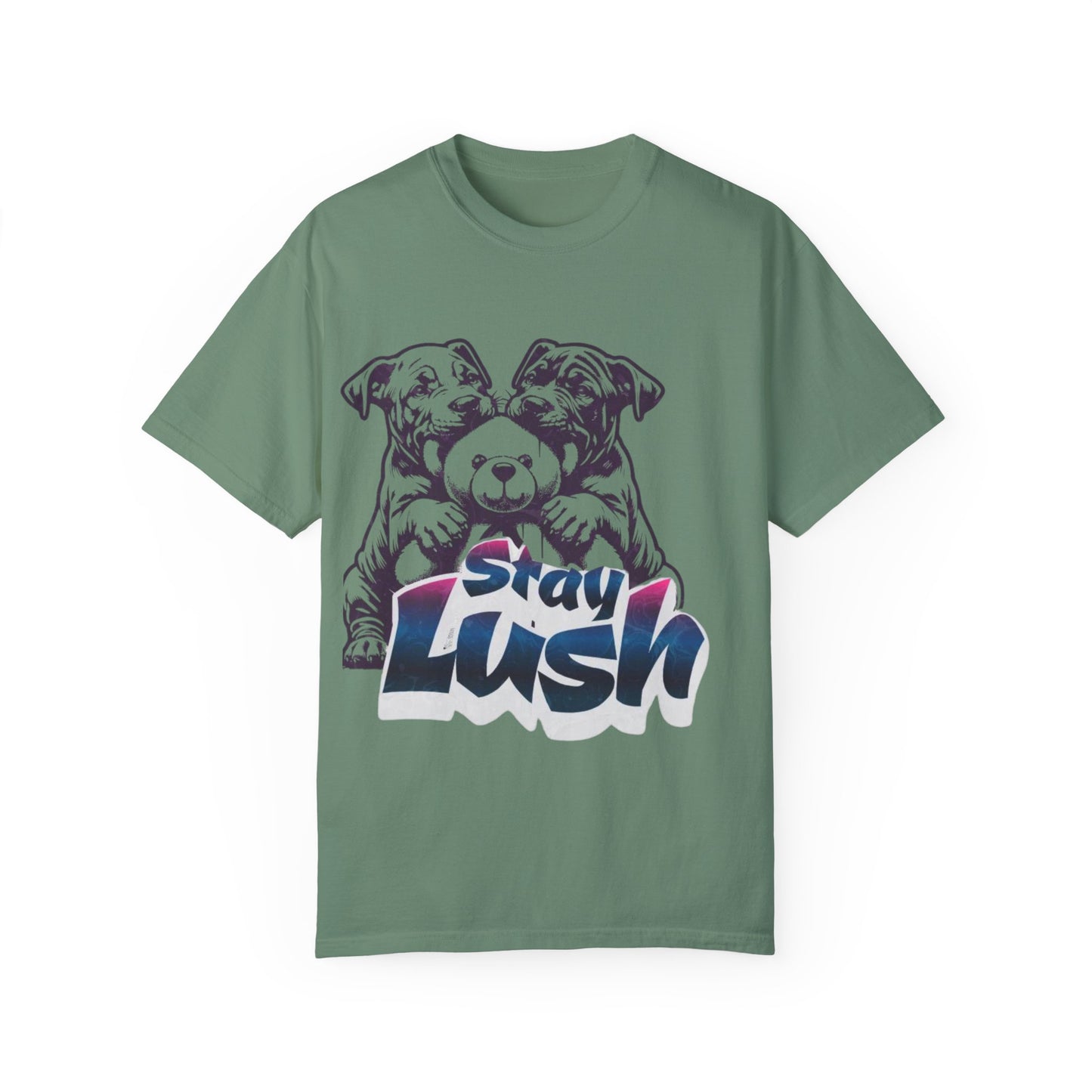 Stay Lush Unisex Garment-Dyed T-shirt, Dog Lovers Gift, Casual Wear, Pet Hoodie Alternative, Gift for Him/Her, Everyday Fashion