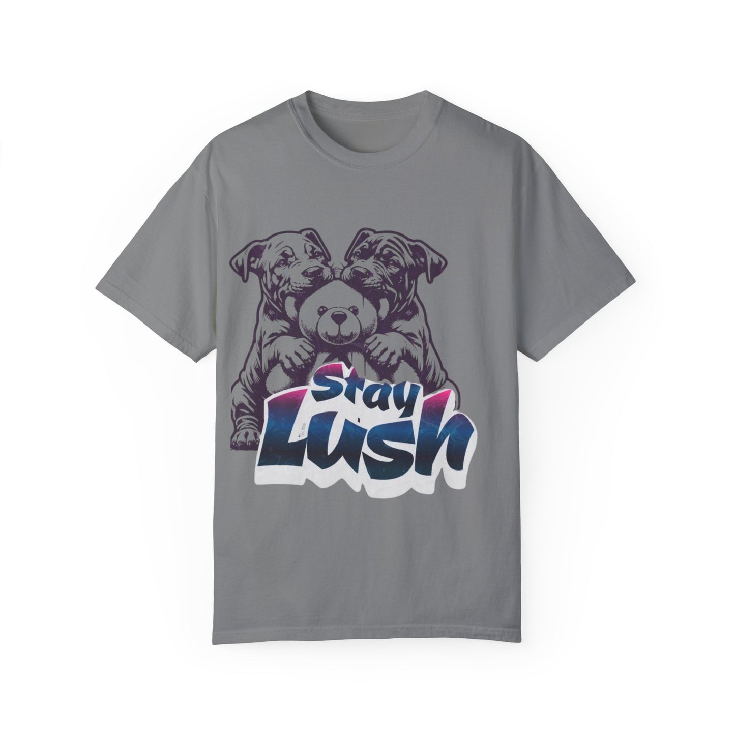 Stay Lush Unisex Garment-Dyed T-shirt, Dog Lovers Gift, Casual Wear, Pet Hoodie Alternative, Gift for Him/Her, Everyday Fashion