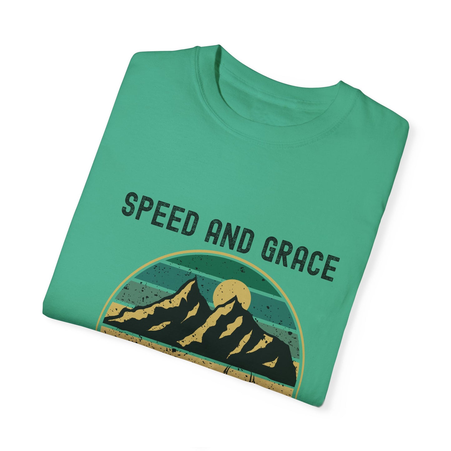 Adventure Vibes Unisex Garment-Dyed T-shirt - Speed and Grace Graphic Tee for Nature Lovers, Casual Wear, Outdoor Activities, Gifts