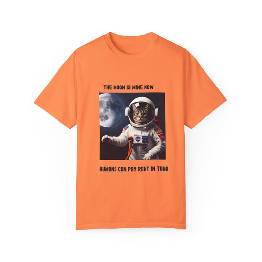 Astronaut Cat T-shirt - The Moon is Mine Now, Funny Cat Tee, Unisex Space Shirt, Gifts for Cat Lovers, Cool Graphic Tee