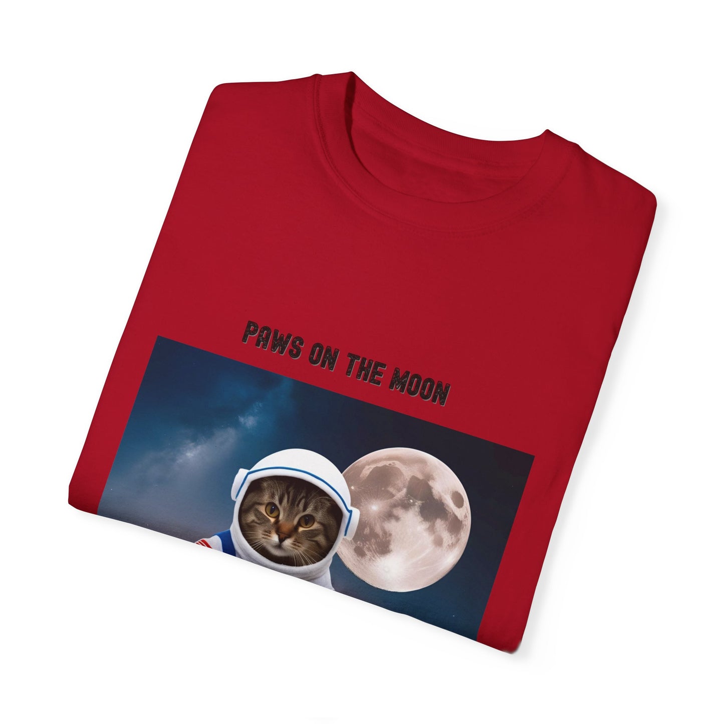 Astronaut Cat T-Shirt | Paws on the Moon | Fun Gift for Cat Lovers, Space Enthusiasts, Inclusive Fashion, Unique Humor Tee