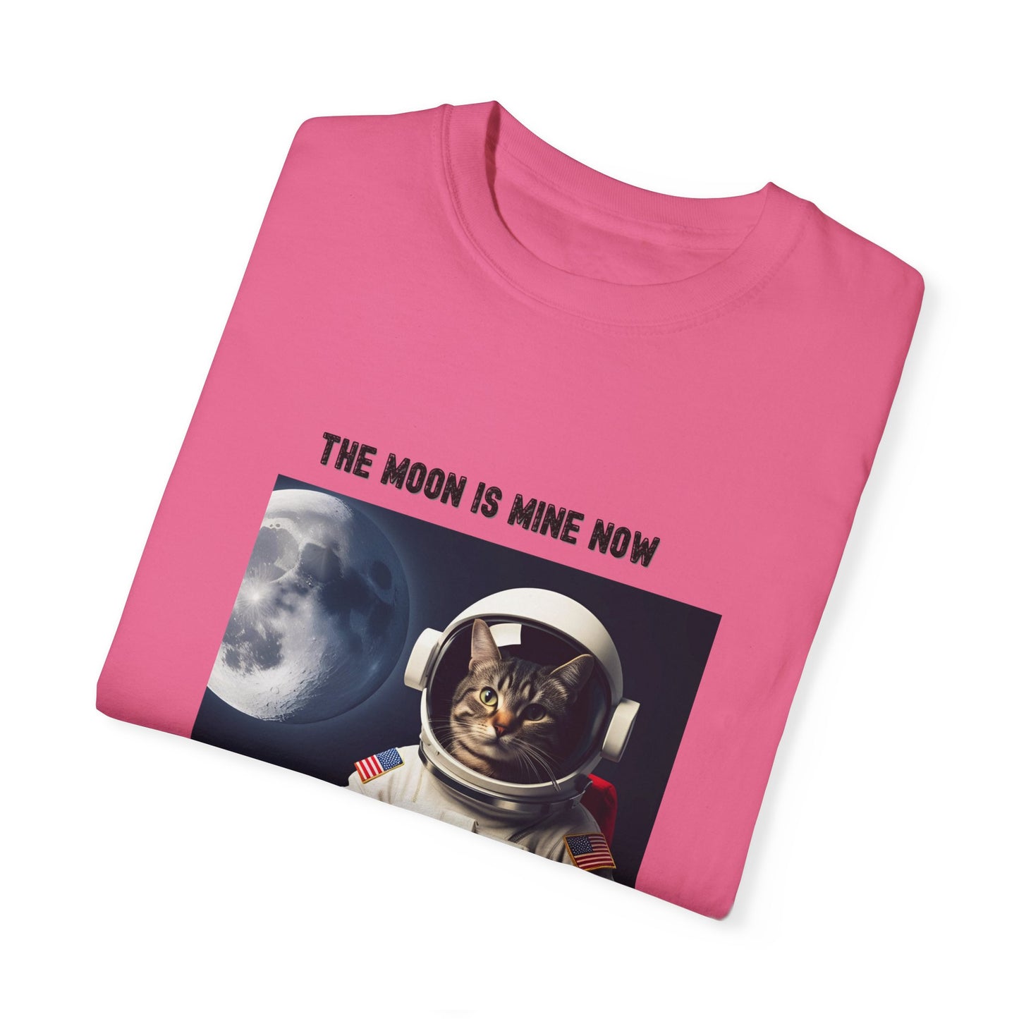 Astronaut Cat T-shirt - The Moon is Mine Now, Funny Cat Tee, Unisex Space Shirt, Gifts for Cat Lovers, Cool Graphic Tee